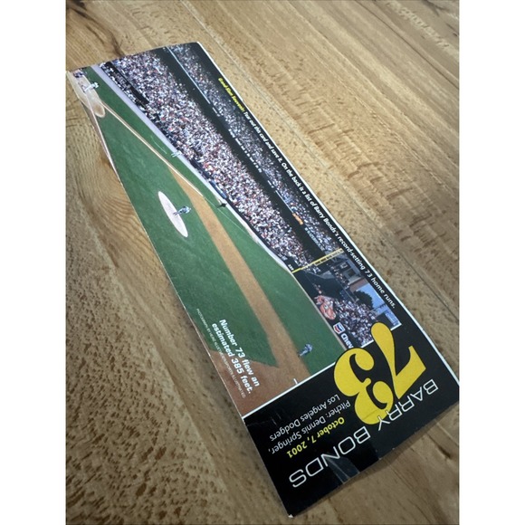 Barry Bonds Rare SI For Kids Jumbo Card 2001 73 Home Run Record MLB Baseball - Picture 2 of 4